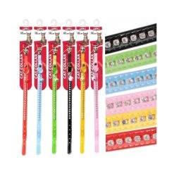 Camon Collare Elegance Per Gatto In Similpelle Lucida Con Strass 10x300 Mm