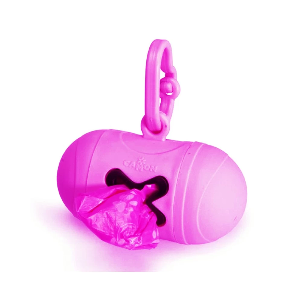 CAMON Dispenser Sacchetti Igienici Fucsia Metalizzato + Rotolo Sacchetti OMAGGIO Per CANE 3 CAMON Dispenser Sacchetti Igienici Fucsia Metalizzato + Rotolo Sacchetti OMAGGIO Per CANE