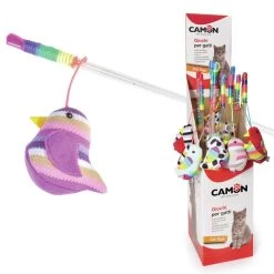 Camon Magic Play Cannetta Con Peluche Gioco Per Gattoo Da 48 Cm
