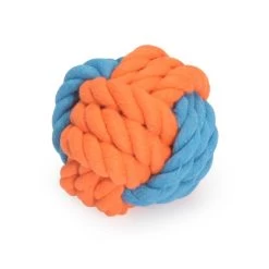 CAMON Palla In Nylon Intrecciato Fantasie Varie Gioco Per Cane Da 8 Cm