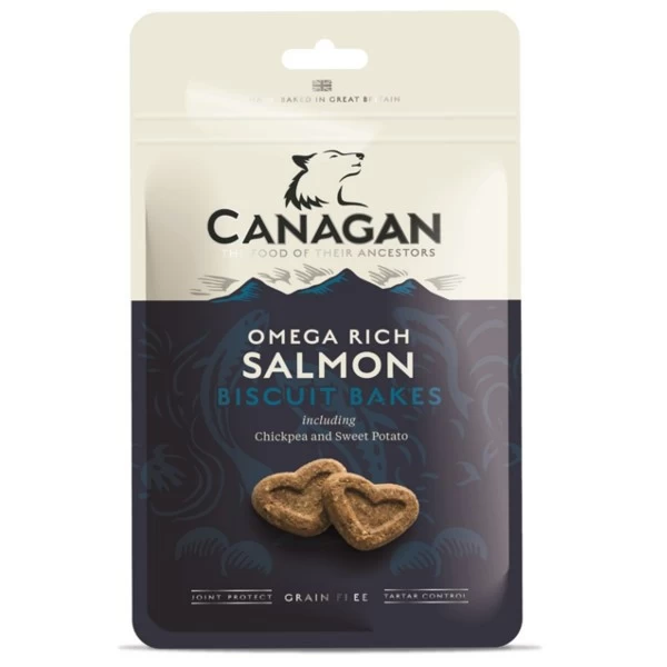 CANAGAN Omega Rich Salmon Biscuit Bakes - Biscotti Per Cane Con Salmone E Patata Dolce SENZA CEREALI Da 150gr 3 CANAGAN Omega Rich Salmon Biscuit Bakes - Biscotti Per Cane Con Salmone E Patata Dolce SENZA CEREALI Da 150gr