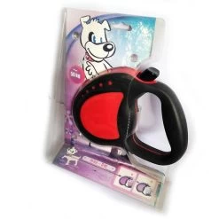 DOG LEASH Guinzaglio Avvolgibile Per Cani Medium Corda 5 Mt Port. Max 50 Kg