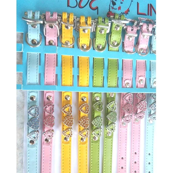 DOG LINE Collare Ecopelle Con Cuori In Metallo E Strass Per Cane 10 Mm X 28-33 Cm 3 DOG LINE Collare Ecopelle Con Cuori In Metallo E Strass Per Cane 10 Mm X 28-33 Cm