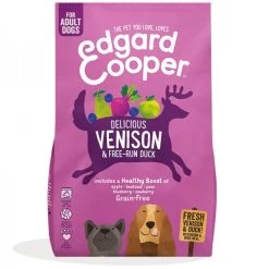 Edgard & Cooper Venison & Free-run Duck Crocchette Grain-Free Per Cane Da 7 Kg Con Cervo E Anatra