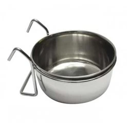 EUROSIAM Porta Ciotola In Acciaio Per Cane E Gatto Ø 15 Cm 840 Ml