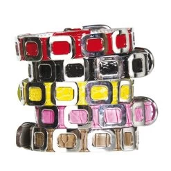 FARM COMPANY Collare Ecopelle Retrò ROSSO Per Cane 20x450 Mm