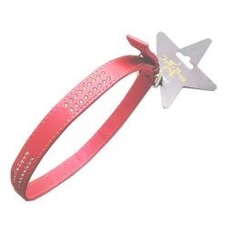 FARM COMPANY Collare In Seta 2 File Di Strass Per Cane ROSA 18x620 Mm