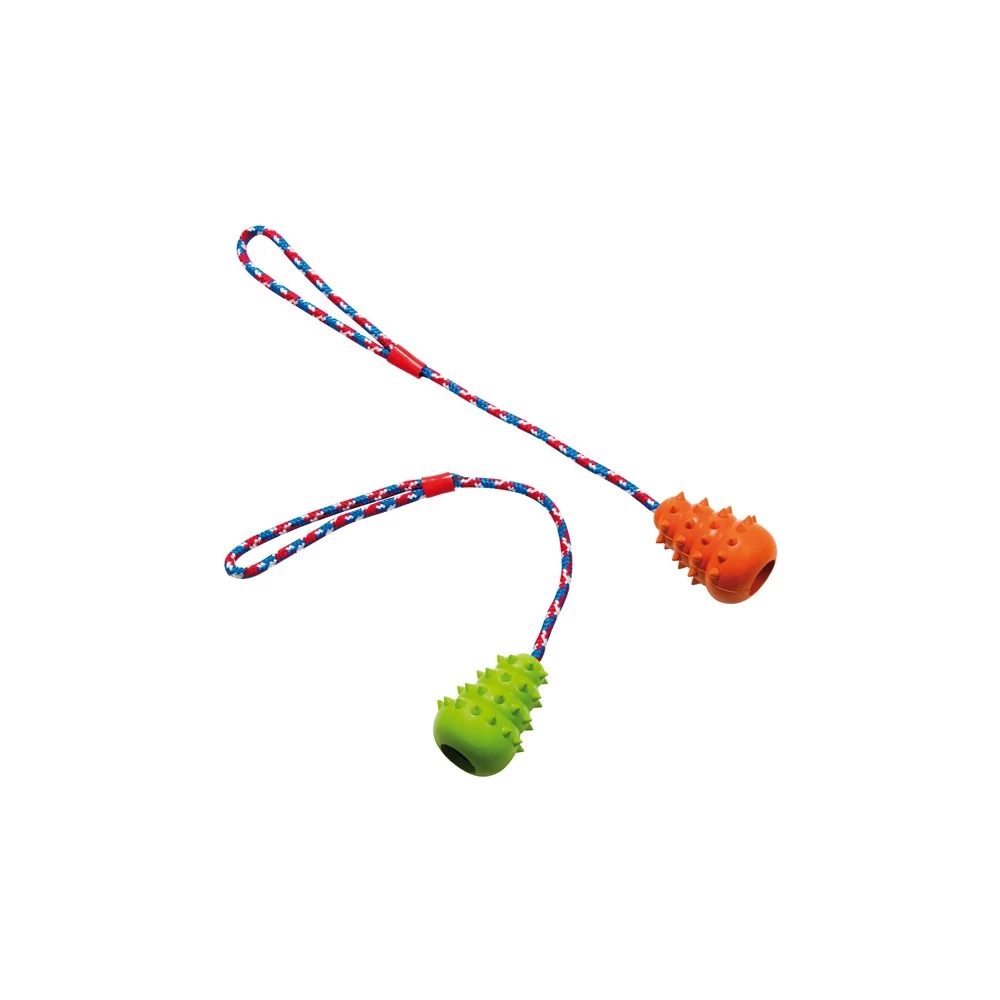 Farm Company Gioco In Gomma Con Punte E Corda Per Cane 8 Cm 3 Farm Company Gioco In Gomma Con Punte E Corda Per Cane 8 Cm