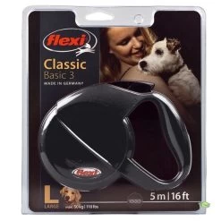 FLEXI CLASSIC BASIC 3 Guinzaglio Avvolgibile Per Cani Large Corda 5 Mt Port. Max 50 Kg