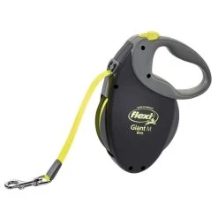 FLEXI GIANT M SCHWARZ Guinzaglio Avvolgibile Con Fettuccia Medium 8 Mt Port.Max 25 Kg