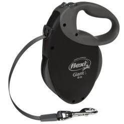 FLEXI GIANT XL SCWHARZ Guinzaglio Avvolgibile Con Fettuccia XL 8 Mt Port.Max 50 Kg