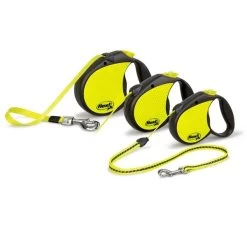 FLEXI NEON Guinzaglio Avvolgibile Con Fettuccia Large 5 Mt Port.Max 50 Kg