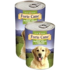 Forte Cane Bocconi Con Manzo, Pollo E Verdure Cibo Umido Per Cane Da 1250 Gr