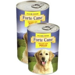 Forte Cane Bocconi Con Pollo Cibo Umido Per Cane Da 1250 Gr
