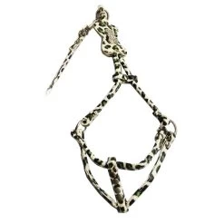 HIP DOGGIE Parure Guinzaglio E Pettorina Tg.XXS In Ecopelle Animalier Per Cani