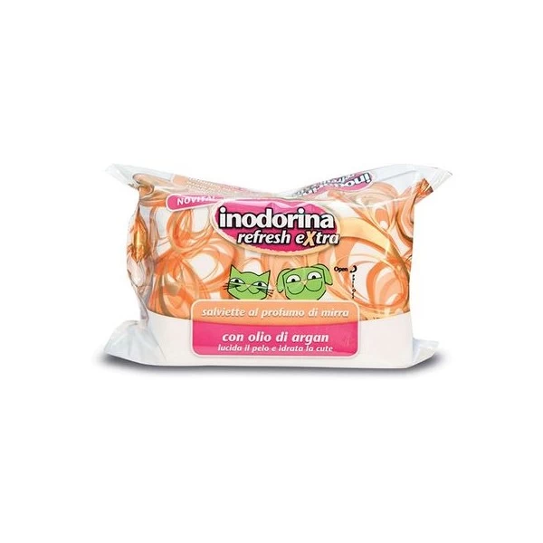 Inodorina Refresh EXTRA Da 40 Salviette Per CANI E GATTI Alla MIRRA 3 Inodorina Refresh EXTRA Da 40 Salviette Per CANI E GATTI Alla MIRRA