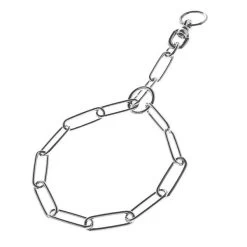 LARIUS Collare A Strangolo O Strozzo Salvapelo Con Girella In Acciaio Per Cane 70cm X 4mm