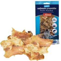 Les Filous Salmon Crumble Snack Per Gatto Sfoglie Di Salmone MSC Da 35 Gr