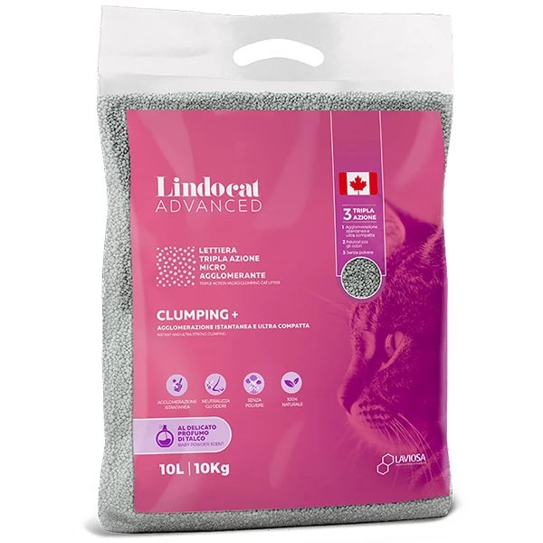 LINDOCAT ADVANCED Clumping Plus Lettiera Micro Agglomerante Bianca Per Gatto Da 10 Litri Bentonite Al Talco 3 LINDOCAT ADVANCED Clumping Plus Lettiera Micro Agglomerante Bianca Per Gatto Da 10 Litri Bentonite Al Talco