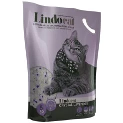 LINDOCAT CRISTAL Lavender Lettiera Igienica Per Gatto Da 5 Litri A Base Di Cristalli Di Gel In Silice