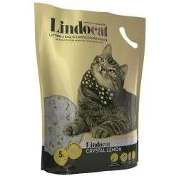LINDOCAT CRISTAL Lemon Lettiera Igienica Per Gatto Da 5 Litri A Base Di Cristalli Di Gel In Silice