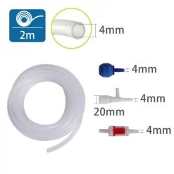 Nobleza Set Aeratore 4 In 1 Per Acquari Tubo Per Aeratore, Valvola, Rubinetto A T, Pietra Porosa