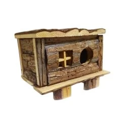 Okay Pet Casetta In Legno Con Tetto Removibile Per Roditori 19x13x14h Cm