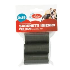 PET LIABEL Ricambi Per Fido Roll 3 Rotoli Da 15 Sacchetti