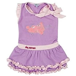 PINK PANTHER Abito Per Cane Con Strass Tg. XS/25 Cm Lilla