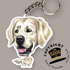 Portachiavi Dog Caricature Golden Retriever By Tommi Vuorinen