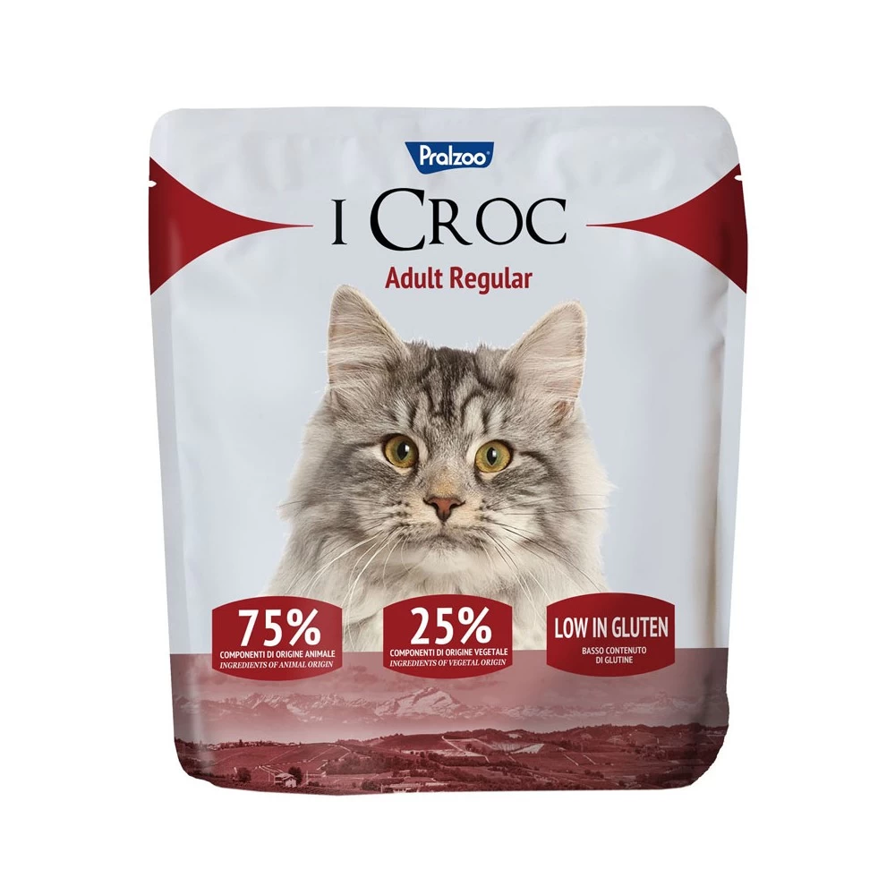 Pralzoo I Croc Adult Regular Cibo Secco Per Gatto Da 400g Con 75% Di Componenti Di Origine Animale