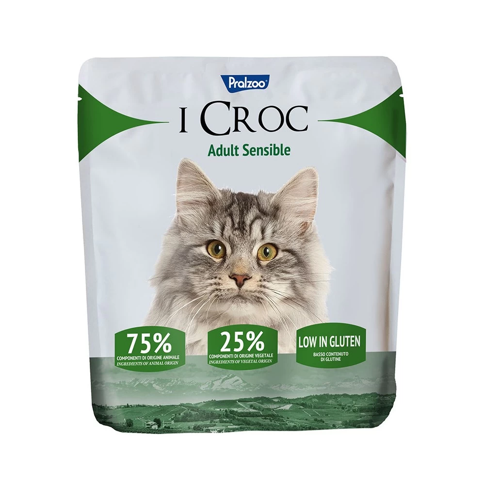 Pralzoo I Croc Adult Sensible Cibo Secco Per Gatto Da 400g Con 75% Di Componenti Di Origine Animale