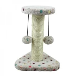 Tiragraffi Ad Albero Con Palline A Corda Per Gatto 22x20x28h Cm Beige