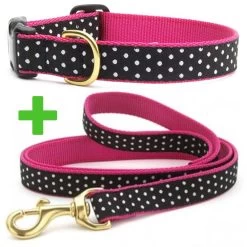 UP COUNTRY Dots Guinzaglio Con Collare Per Cane 25x1200 Mm Tg.XL In Nylon