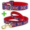 UP COUNTRY Union Jack Guinzaglio Con Collare Per Cane 25x1200 Mm Tg.XL In Nylon -Negozio Di Animali up country union jack guinzaglio con collare per cane 25x1200 mm tgxl in nylon
